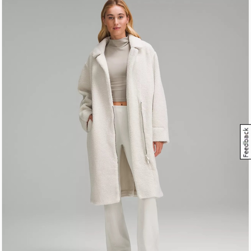 NWT Lululemon Textured Fleece Long Collared Jacket